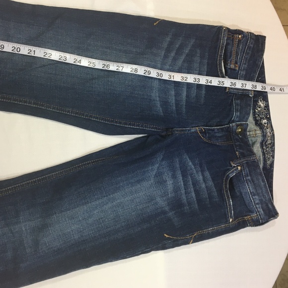 Express Womens Denim Jeans Boot Cut Size 2 Regular - Picture 5 of 8